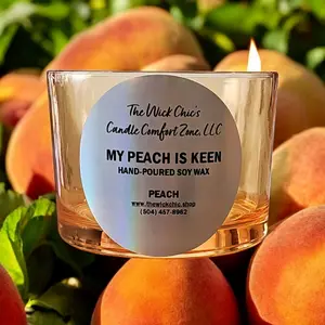 The Wick Chic's Candle Comfort Zone, LLC Scented Soy Wax Candle - My Peach is Keen