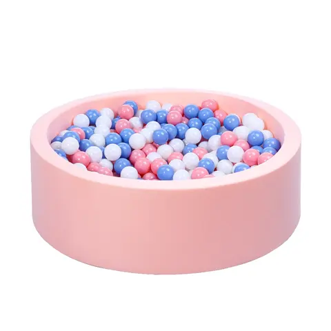 JungleDove Adorable Pink Unisex Ball Pit for 3-4 Years Toddlers - Plush Fabric, Removable Easy-to-Clean Cover, 100 Soft Balls, Generous Size Indoor Sensory Learning Play Area Toy Accessory