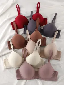 6-Pack Women's Ultra-Soft Seamless Push-Up Bras -Full-Coverage Wire Bra Set with| Comfortable Everyday,Lift & Shape, Multi-Color Value Pack| Hand Washable, NoPadding, Wire Bra Cups for T-Shirt Layering & Shaping IElegant & Supportive T-Shirt Intimates