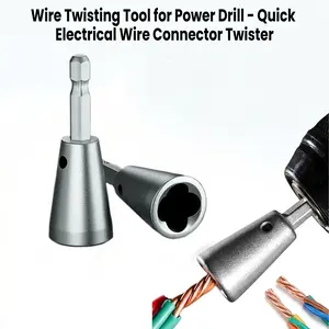 Wire Twisting Tools, Wire Stripping And Twisting Tools for Power Drill, Cable Quick Stripper, Power Tool Accessories for Drill, Diy Tools (2 PCs), Tools Gadgets-YY0