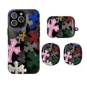 Gothic Cross Aesthetic – Luxury Streetwear Phone Case & AirPods Case,AirPods Max Compatible with iPhone, SamSung & AirPods, Durable Protective Cover