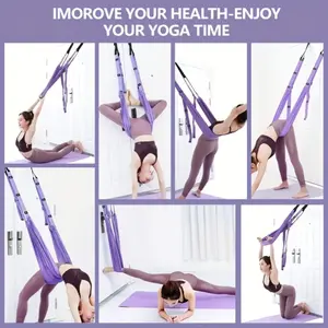 Aerial Yoga Swing, Door Mounted Stretch Strap, Elastic Band, Home Yoga Rope, Training Equipment for Splits, Inversion & Waist Bending