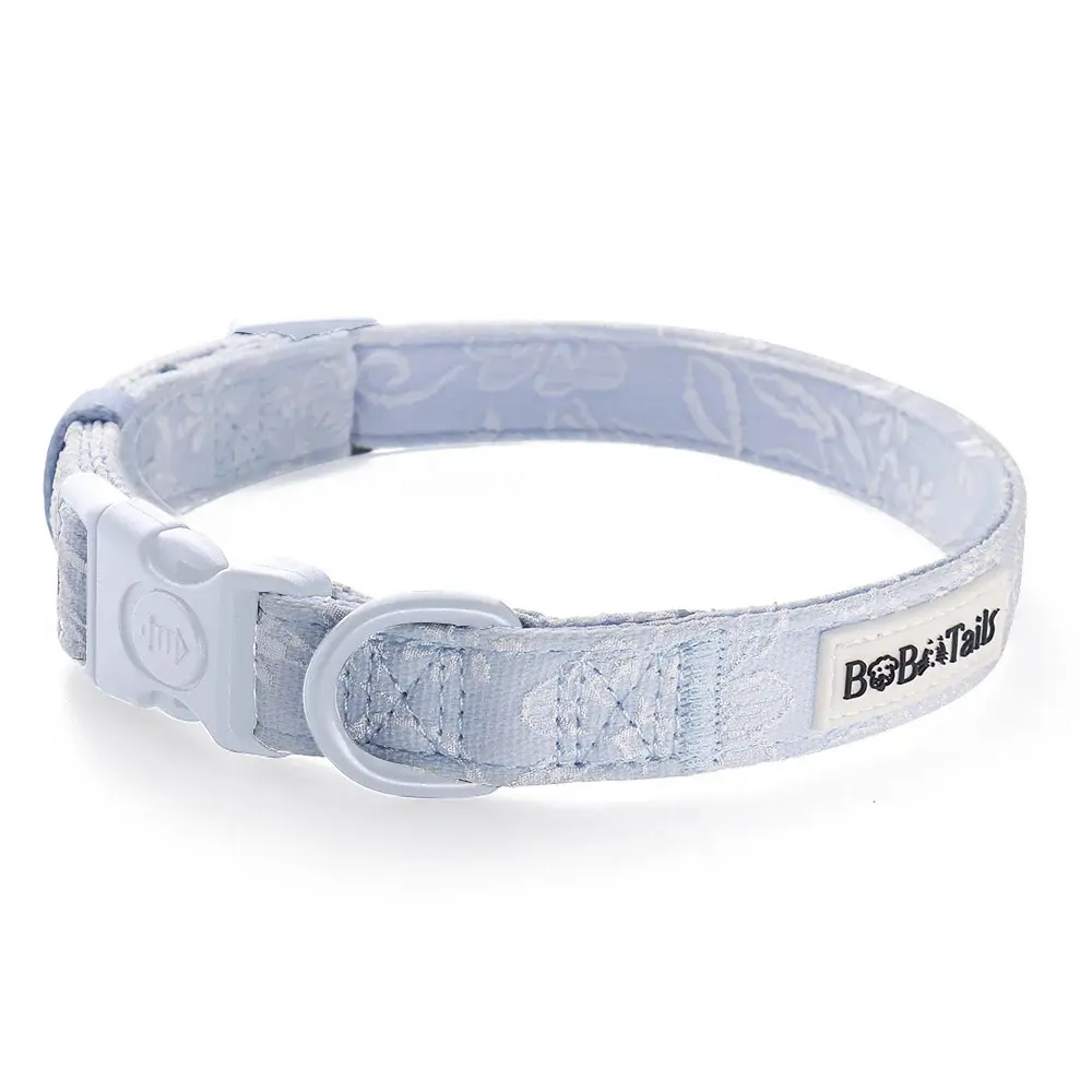 BoboTails Morning Glory Pitbull Dog Collar - Adjustable, Secure Polyester Collar with Daily Wear, Chew Resistant, Ease to Donning, Hand & Machine Wash Features for Active Dogs, Hand Wash And Machine Wash, Collars