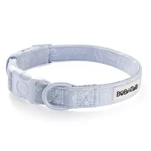 BoboTails Morning Glory Pitbull Dog Collar - Adjustable & Secure Polyester Collar with Morning Glory Print for Active Dogs