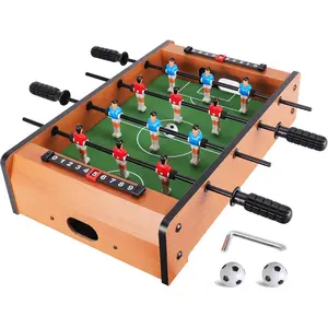 Upgrade 20-Inch Mini Foosball Table, Adult Size Top Football Soccer Game Table for Kids, Easy to Store
