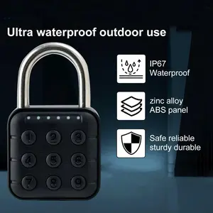 Electronic Password Lock, Metal Body Ip67 Waterproof, Battery Powered Digital Luggage Lock, Suitable for Doors, Fences, Cabinets, Drawers