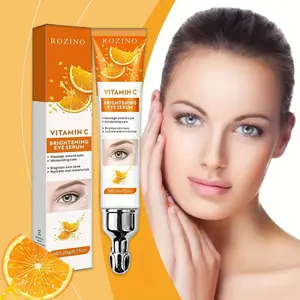 ROZINO Vitamin C Brightening Eye Serum Hydrate Brighten Smooth Eye Area Pure Natural VC Cream for Day Night Use
