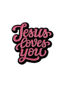 ”Jesus loves you“ Vintage Style Zinc Alloy Brooch Pin, Personalized Design Badge, Unisex Fashion Accessory for All Seasons, Casual Letter Pattern