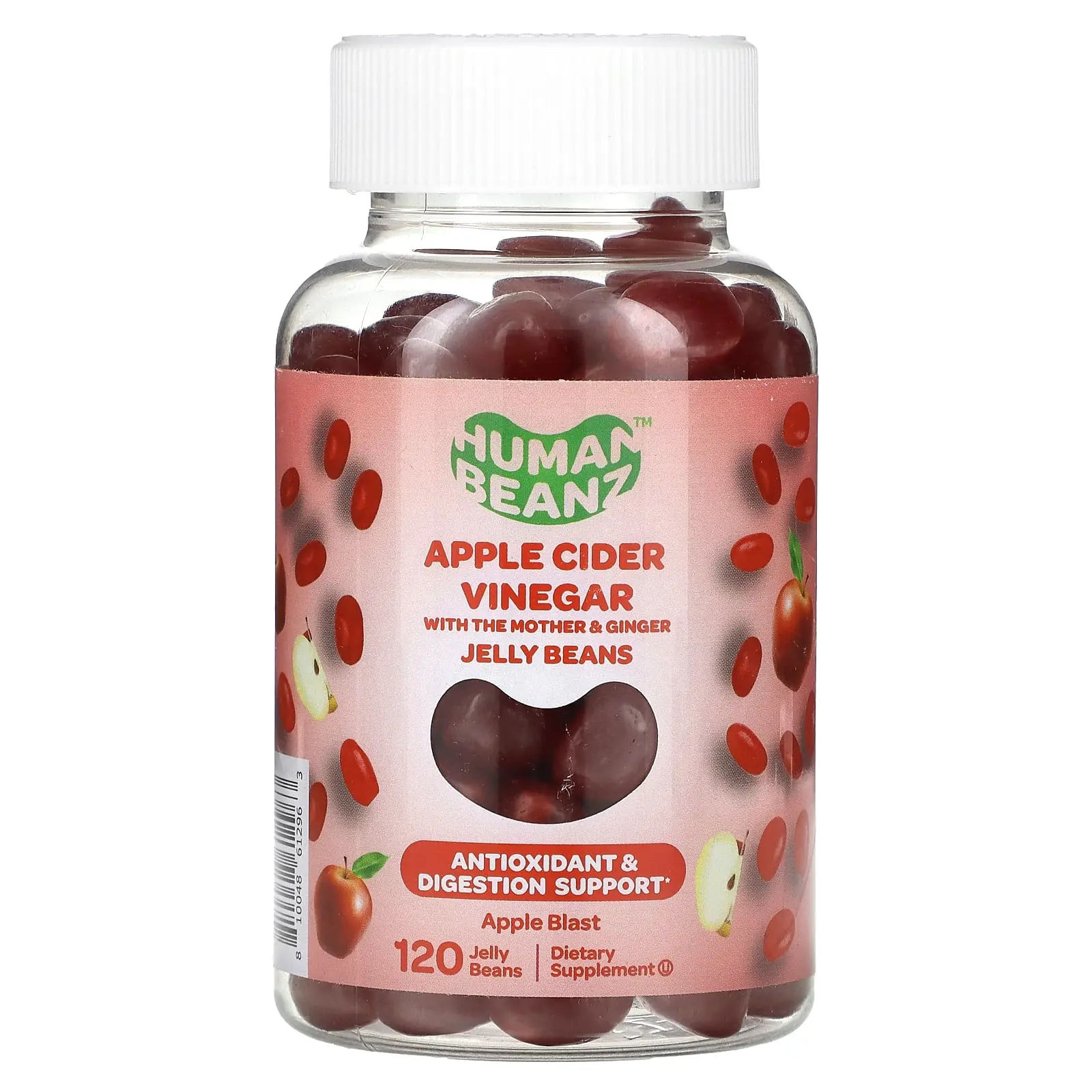 Human Beanz Apple Cider Vinegar Jelly Beans, Apple Blast, 120 Jelly Beans