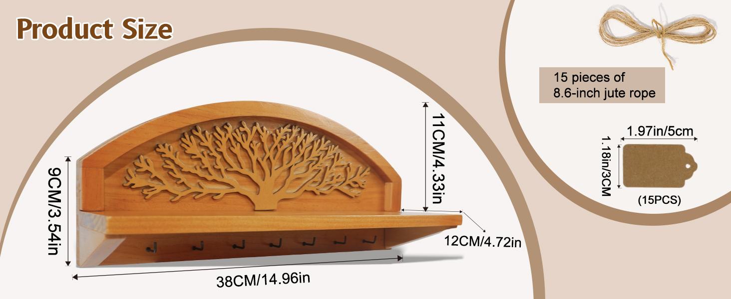 Rustic Herb Drying Rack Hanging - Artistic Life Tree Design for Kitchen Witches & Gardeners - Holds 11 Bouquets - Saving Space Herb & Flower Dryer - Gift for Crafters - Wall Art Décor