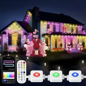 Smart RGB Bluetooth LED Strip Lights, Outdoor Waterproof, APP Control with Scene Modes for Christmas Halloween Wedding Party Decoration Rgb Colorful Led Rgb Led Effects