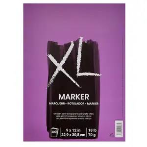 XL Series Marker Paper, Foldover Pad, 9x12 inches, 100 Sheets (18lb/70g) - Artist Paper for Adults and Students