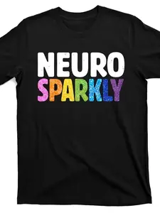 A Stylish Casual Men's T-shirt Featuring a Cool Design That Celebrates Neurodiversity, Including Autism and ADHD. Made from Comfortable Fabric, It Has a Round Neck and Short Sleeves, PLUS SIZE
