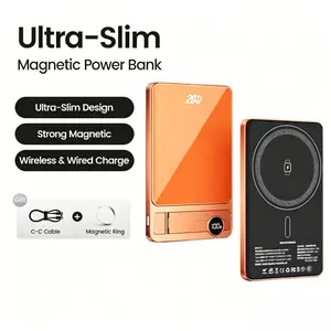 10000mAh Ultra Slim Power Bank for MagSafe,Magnetic Wireless 20W Fast Charging Portable Battery For iPhone Samsung Xiaomi iWatch AirPods
