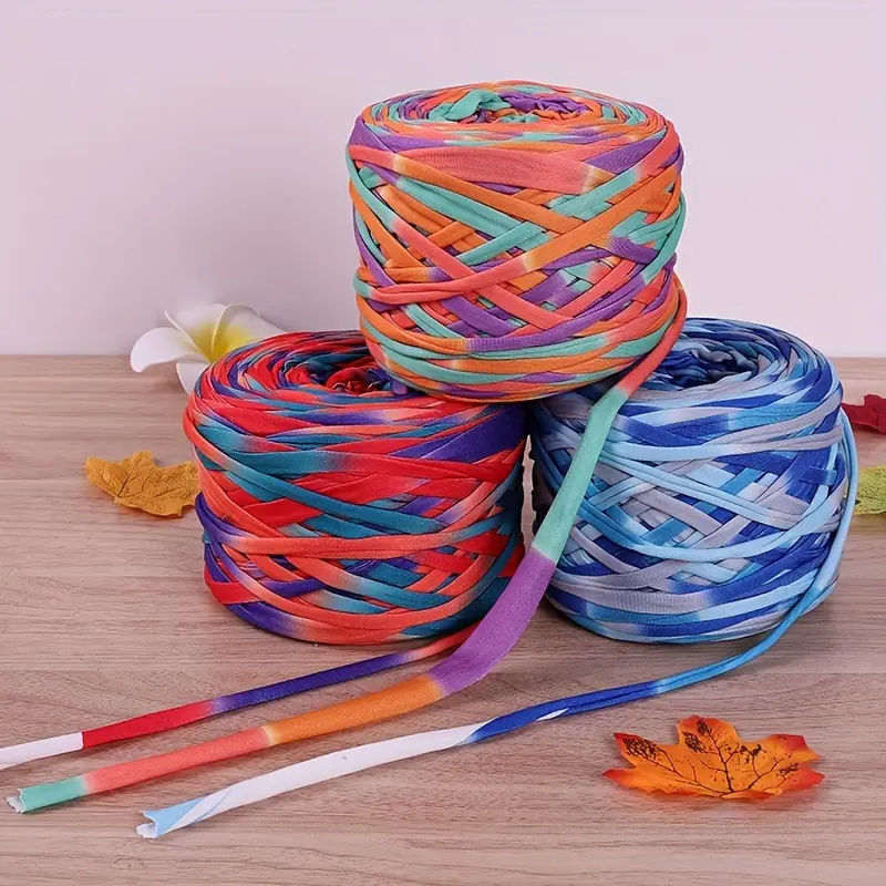 Large Ball of Fabric Thread Handmade DIY Weaving Material, Handbag Storage Basket, Slippers Cushion Yarn Ball Self-made Thread Ball 1 Bag = 1pc = 300g
