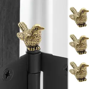 Hinge Heads Decorative Topper Set of 3 - Magnetic Hinge Head Toppers - Vintage Bird Door Hinge Head Home Decoration