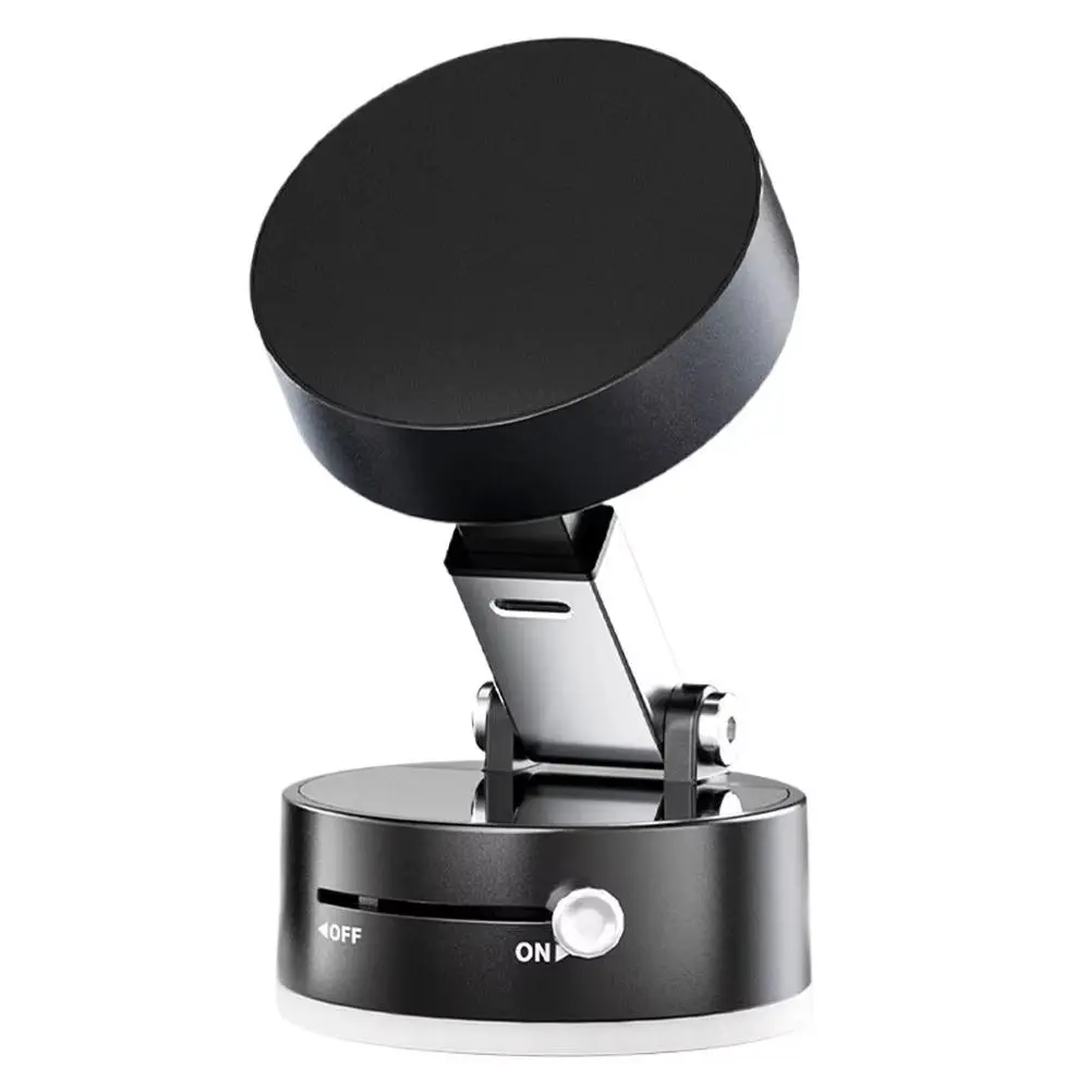 Vacuum Magnetic Suction Cup Folding Swivel Phone Stand with 360-Degree Rotation for iPhone and Mobile Devices in Vehicles