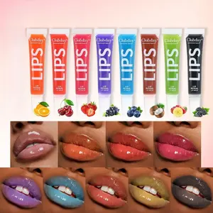 8pcs Gifts for Women Cosmetic Makeup Moisturizing Mirror Fruit Lip Oil Natural Lasting Gloss Lip Balm Exaggerated Color Lipgloss