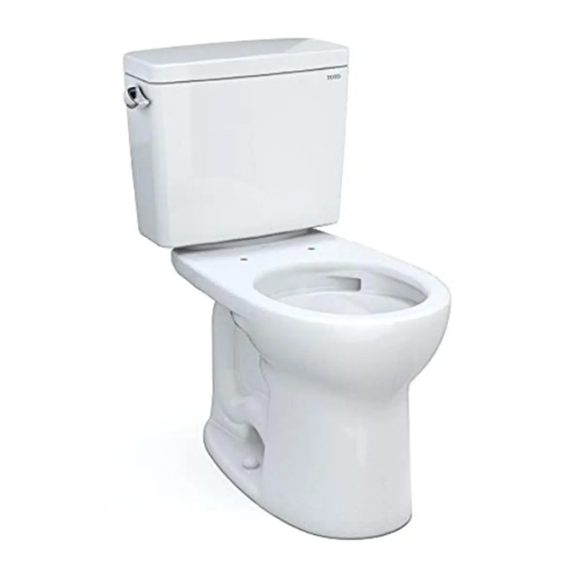 212 MAIN Ada-Compliant Modern 2-Piece Round Bowl Toilet with Lid, 1.28 GPF Cefiontect, Cotton Finish CST775CEFG-01 Drake Bathroom Toilet Tank Unit