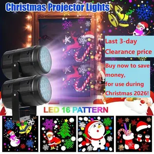 FlowerDance USB 5V Christmas Projector Lights Outdoor Indoor LED Projector Waterproof for Christmas Decorations Holiday Projector with 16 Patterns Adjustable 360° Rotating for Festive Lighting projector room decor home decor led lights for bedroom