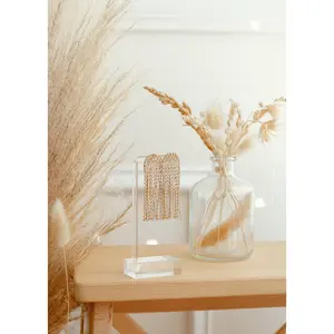 Making A Statement Arch Rhinestone Gold Fringe Earrings