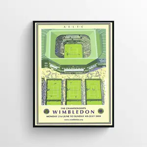 2004 Championships Official Poster, Tennis Wall Decor Print
