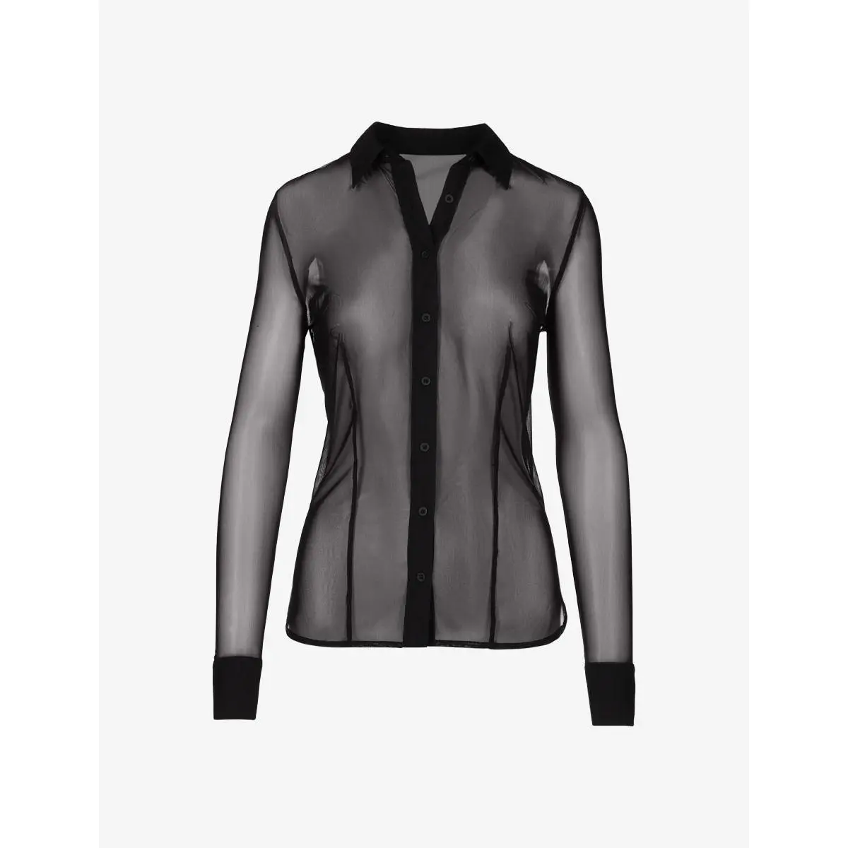 Chic Mesh Button Down Shirt