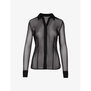 Chic Mesh Button Down Shirt