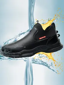 Men's Solid Color Non-slip Chef Shoes, Casual Comfortable Breathable Waterproof Kitchen Shoes, Fashionable Shoes for Daily Wear, Boy, Nonslip Work Shoes