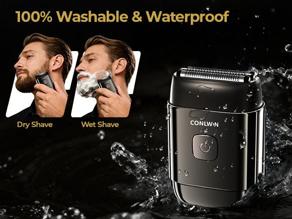 CONLWIN Electric Shaver with 3D Floating Head UV-C Sterilization 120-Day Battery IPX7 Waterproof Palm-Fit for Razor Bumps-Free Shaving Ultimate Self-Cleaning Gift for Men & Women - Precision outdoorfun