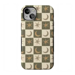 Casely iPhone 13 Case | Mystic Moonstar | Green Celestial | Bold Protective Design | Compatible with MagSafe
