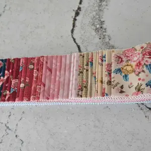 ShinyStitch Precut Fabric Strips Roll - 7 Options,100% US COTTON, 40 Strips (2.5"x44") Breathable Reliable Soft Pure Cotton Needlework Kit for Quilting, DIY Craft Projects, Cotton Breathable, Reliable Cotton Fabric