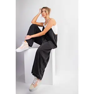 Remy Mineral Washed Cotton Spandex Jumpsuit