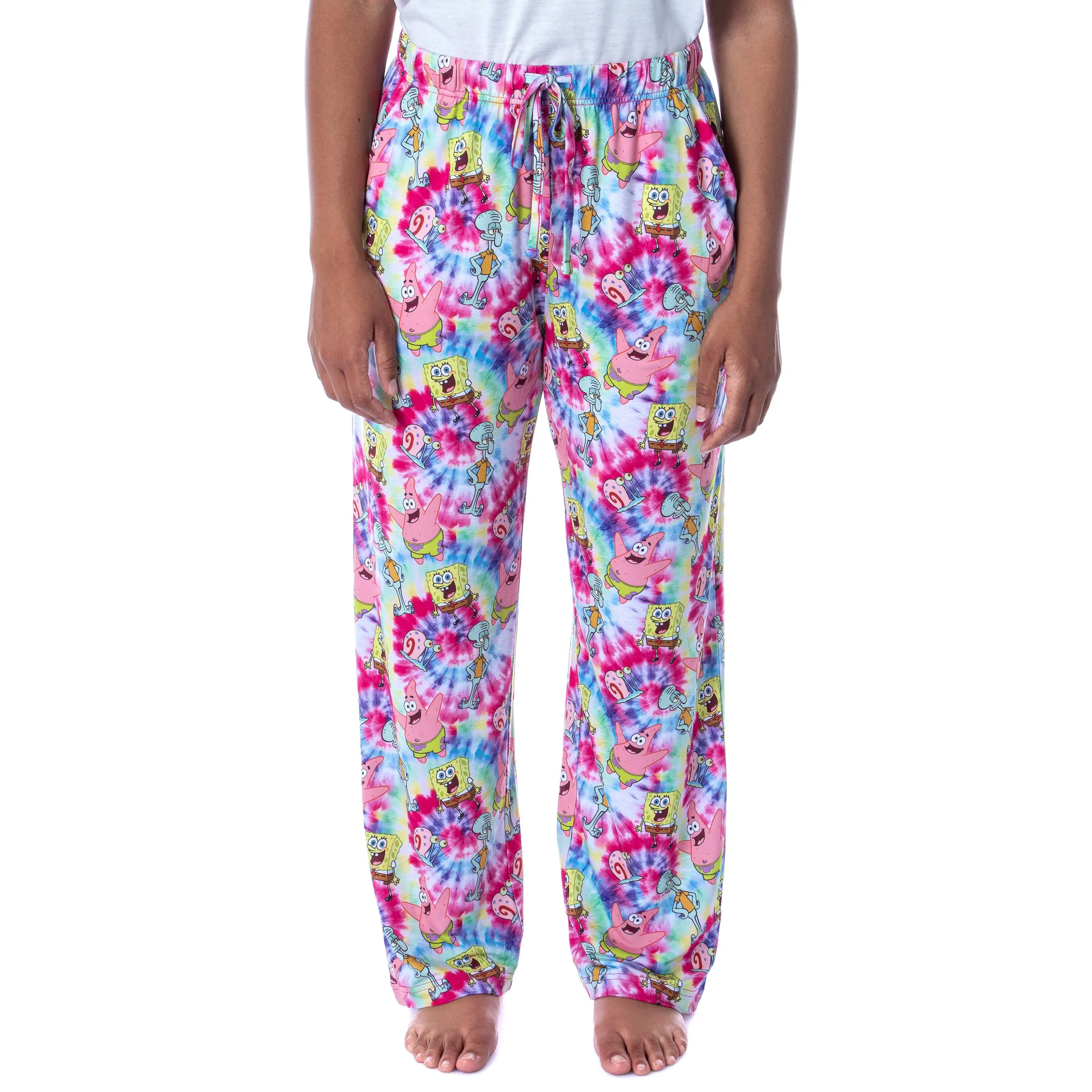Nickelodeon Womens' SpongeBob SquarePants Spiral Tie Dye Sleep Pajama Pants