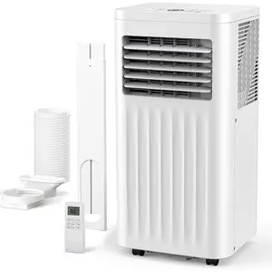 ZAFRO 10,000 BTU Portable Air Conditioners with Remote, 4 Modes Dehumidifier/Fan/Sleep Modes/Built-in Cool, Cools Room up to 450 sq.ft,24H Timer, Windows Kit Included&ac Hose for Bedroom/Indoor Rooms