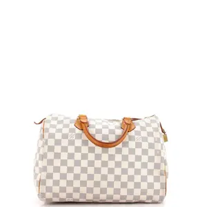 Pre-owned Louis Vuitton Canvas Coated Top Handle Bags Speedy Handbag Damier 30 by Rebag