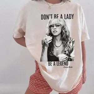 Retro 70s Rock Legend Graphic Tee With Empowerment Quote Vintage Style Boho Music Lover Gift for Her