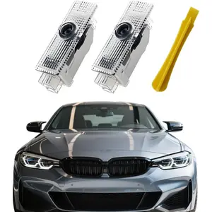 2pcs Car Door Lights Logo Projector Compatible with 1/3/4/5/6/7, X1/X2/X3/X4/X5/X6/X7, M/328i/28i/530i/528i/e92 Series Car Accessories Welcome Puddle Lights 3D Shadow Ghost Light