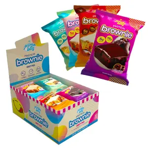 Prime Bites Protein Brownie from Alpha Prime Supplements | High Protein, Collagen Fortified Low Sugar Treat | Delicious Snack | 12 Bars per Box (Variety Pack)