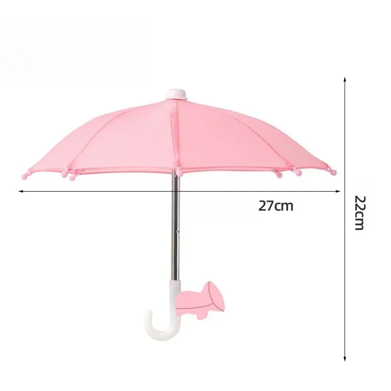 Pink polyester umbrella + pink accessories