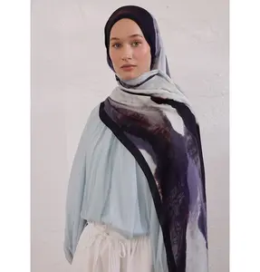 Rami Lightweight Hijab Shawl Color Waves - Smokey