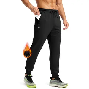 G Gradual Men's Fleece Joggers with Zipper Pockets Winter Warm Pants Water Resistant Athletic Workout Gym Sweatpants for Men Running Outfits