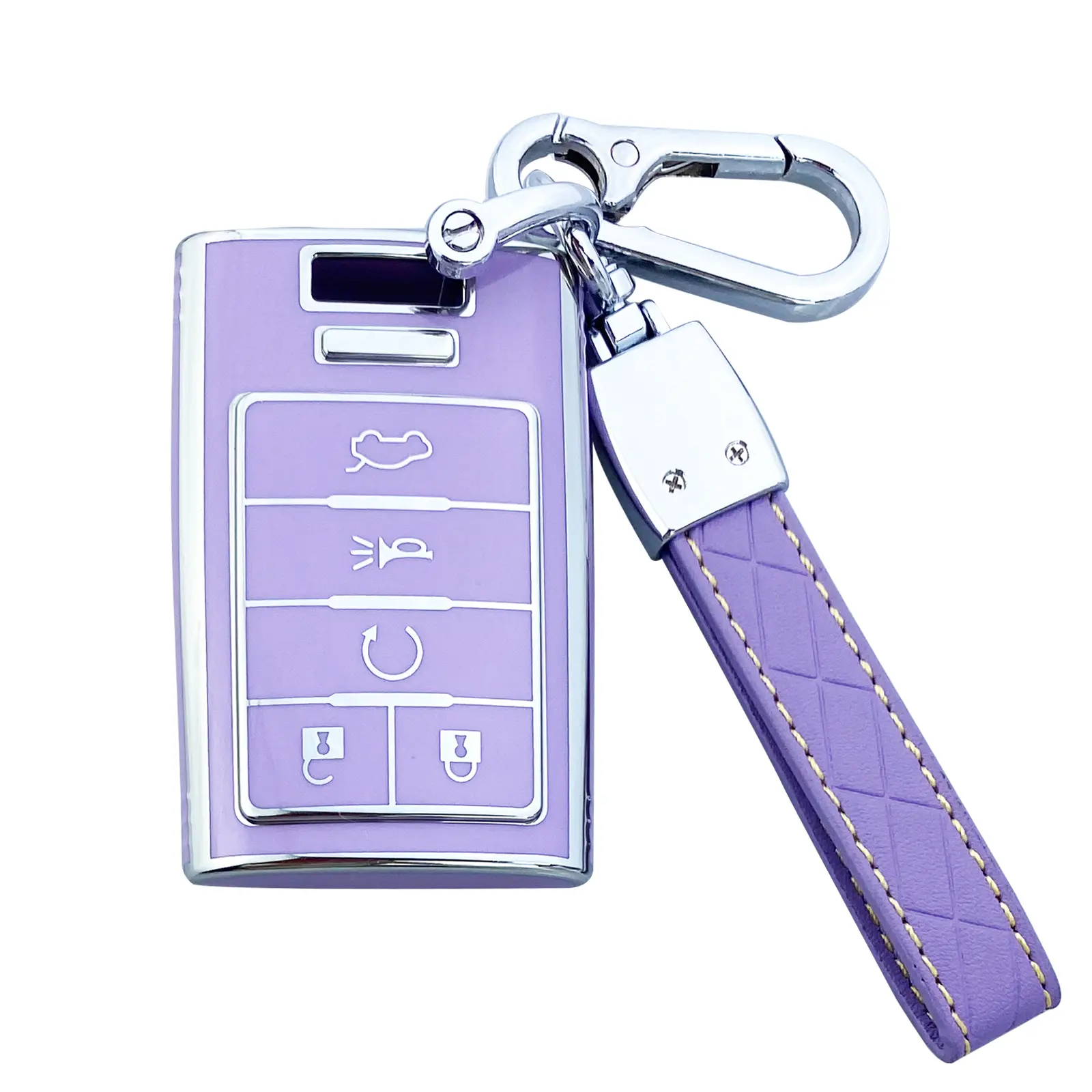 Key Fob Cover Case Compatible with Cadillac SRX ATS ELR XTS 2010-2015 Accessories Shell, Car Key Accessory, Key Fob Protector