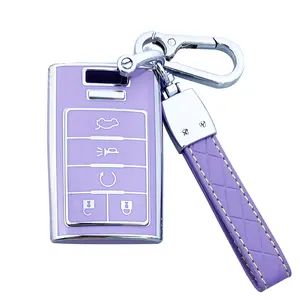 Key Fob Cover Case Compatible with Cadillac SRX ATS ELR XTS 2010-2015 Accessories Shell