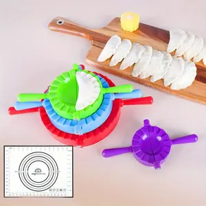 Dumpling Maker Handmade dumpling machine set, kitchen dumpling machine, with silicone pad, easy to use kitchen tools for making various dumplings, kitchen accessories for home and restaurant use Mold Utensils Handles Pastry summervibes