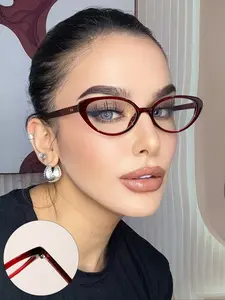 Unisex High-Quality Cat Eye Glasses, Anti-Blue Light PC Frame, Boho Style, Lightweight & Durable, Perfect for Work & Daily Use