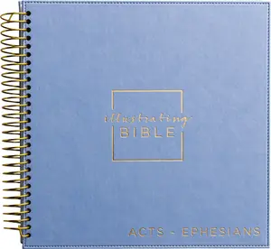 NIV, Spiral-bound Illustrating Bible: Acts – Ephesians, Leathersoft Spiral, Blue: Draw, Write, and Reflect Your Way Through Scripture
