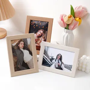 Classic Wood Grain 6 Inch Photo Frame, Desktop and Wall Mount, Perfect for Home Decor and Art Display, Ideal Holiday Gift