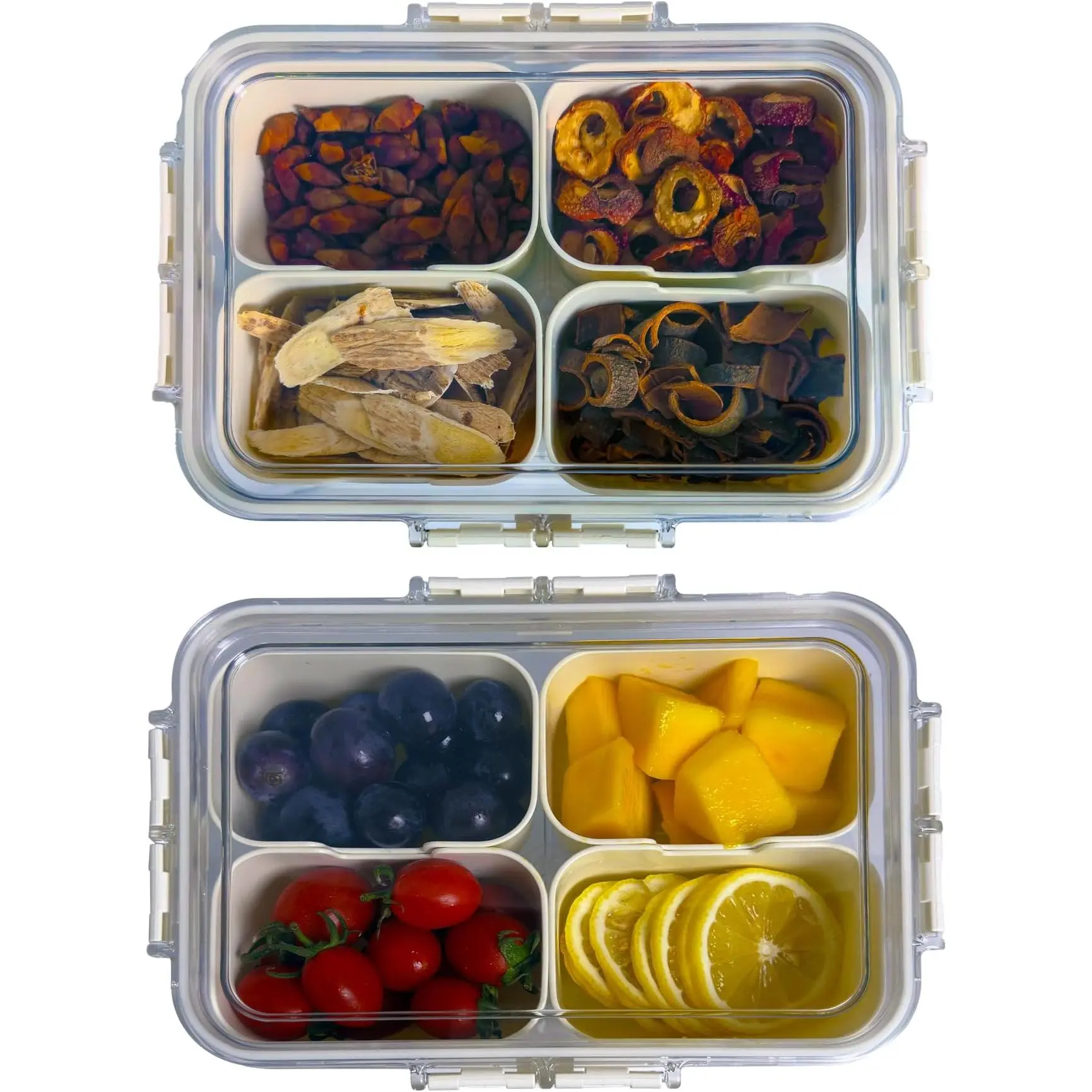 E 2pcs 4 Compartment