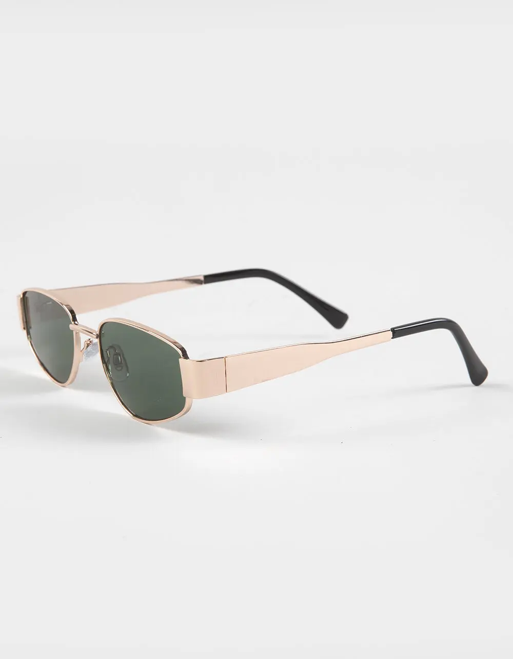 RSQ Oval Metal Sunglasses, Gold
